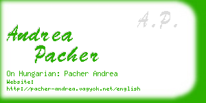 andrea pacher business card